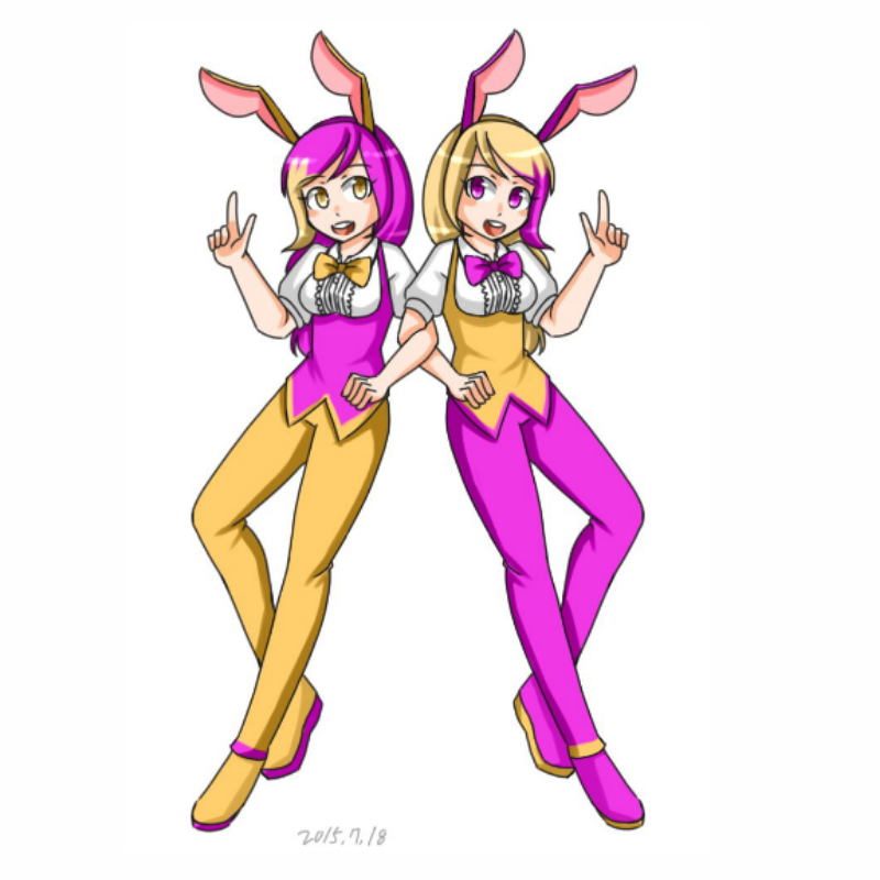 토끼가 보.. : 토끼가 보라색와 황색를 입니다ㅎㅎ 스케치판 ,sketchpan