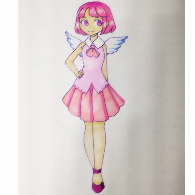 딸기천사님.. : 딸기천사님 
공주가 핑크색를 입니다 스케치판 ,sketchpan