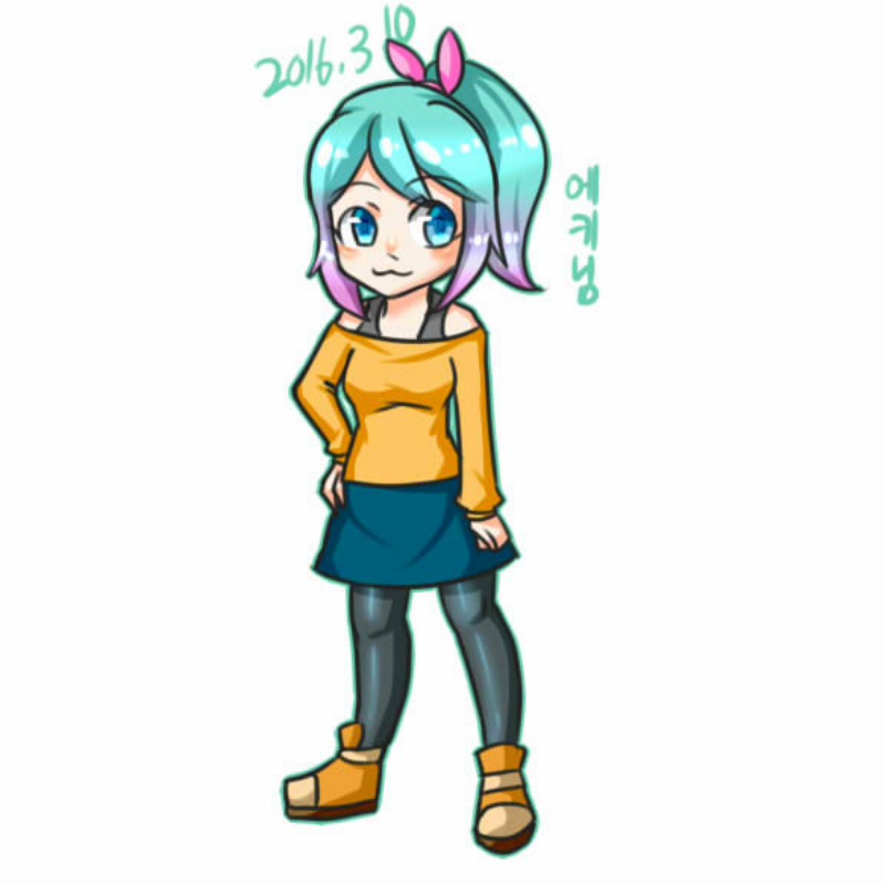 에키님 캐.. : 에키님 캐릭터 3D 스케치판 ,sketchpan