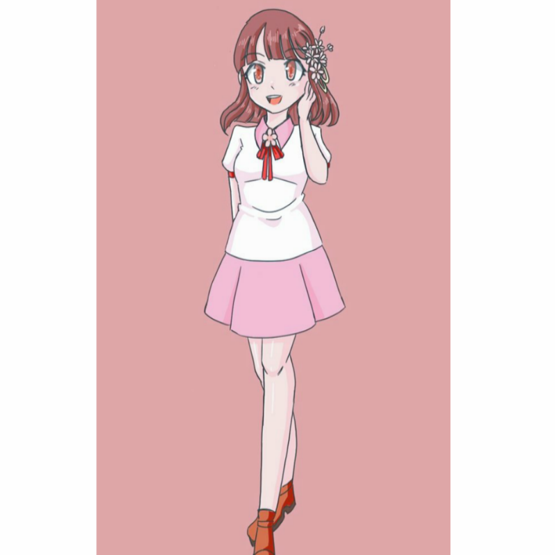 벚꽃 머리.. : 벚꽃 머리핀 스타일 스케치판 ,sketchpan