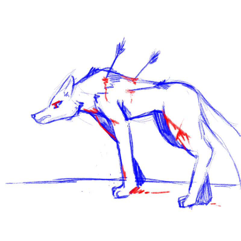 늑대 : 늑대 스케치판 ,sketchpan