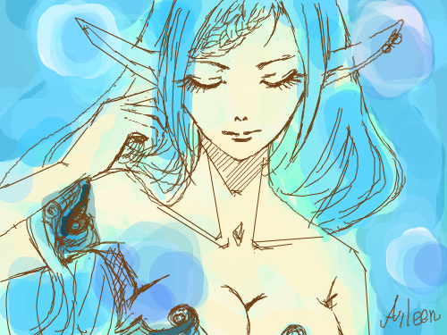 바다의 요정 : 역시색칠은쉬워요~ 스케치판 ,sketchpan