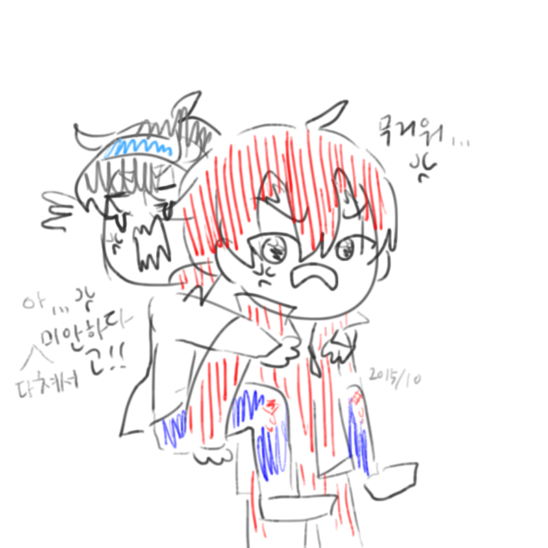 왼손잡이인.. : 왼손잡이인데도 오른손 손목이 아프네요..ㅜㅠ(쥬륵) 당분간 핸드폰을 못 만질 듯 합니다요..ㅜㅠ 리퀘도 지금 거북이 속도로 달리는 중..(쥬륵) 11월 말에 봐요~(중간중간에 올 수 있다는 것은 함정!) 스케치판 ,sketchpan