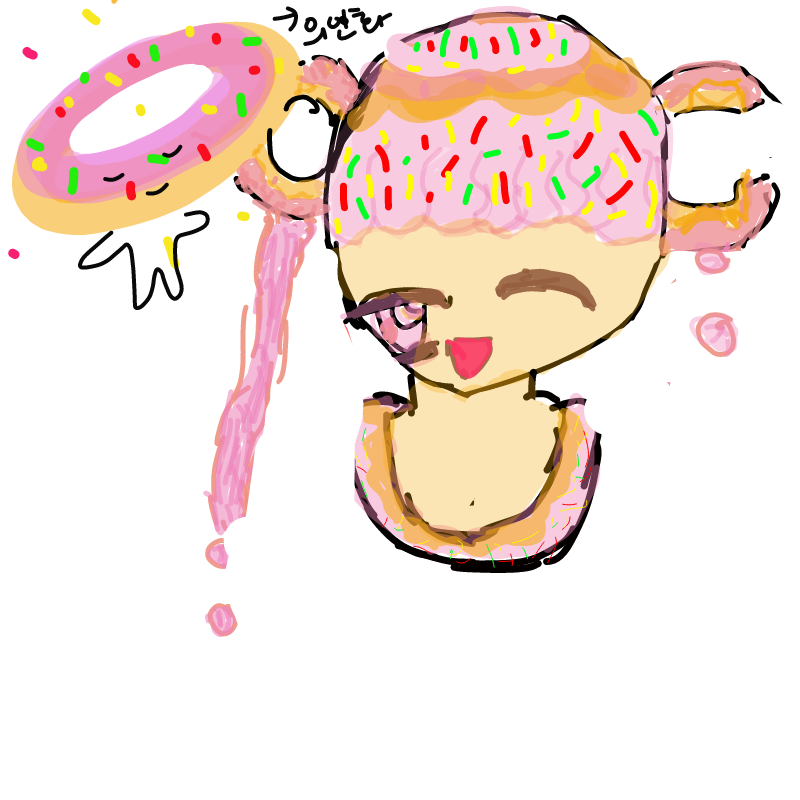 도넛소녀 : 도넛소녀 스케치판 ,sketchpan