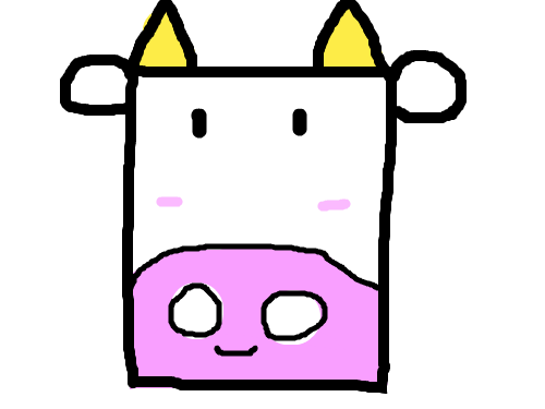 젖소 : 젖소는전소대 얼굴만있는젖소이다. 스케치판 ,sketchpan