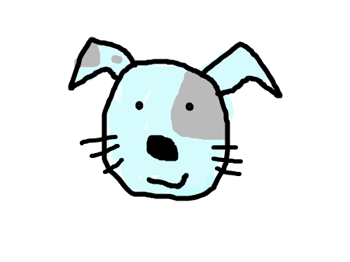 강아지 : 바둑이가 웃고 있어요 스케치판 ,sketchpan