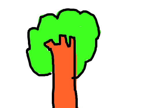 나무 : 평범한 나무 스케치판 ,sketchpan