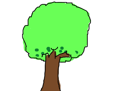 풍성한나무 : 풍성한 나무입니다. 스케치판 ,sketchpan