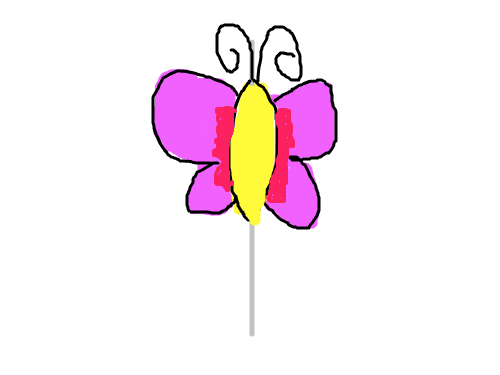 나비를 그려요 : 나비를 그렸습니다. 스케치판 ,sketchpan