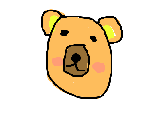 동그란 곰돌이 : 곰돌이를 그려요 스케치판 ,sketchpan