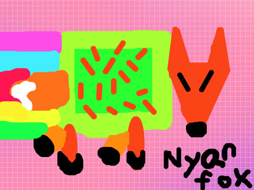 냥 폭스(nyan fox) : 냥캣 패러디 스케치판 ,sketchpan