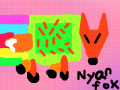 냥 폭스(nyan fox) : 냥캣 패러디 스케치판 ,sketchpan
