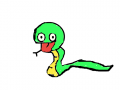 뱀이다 : 초록색 뱀 스케치판 ,sketchpan