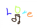 love : love와 음표있다 스케치판 ,sketchpan