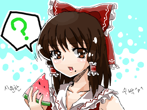 레이무 : 스이카먹는레이무 스케치판 ,sketchpan