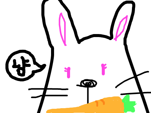 당근토끼 : 당근을 좋아하는 토끼입니다. 스케치판 ,sketchpan