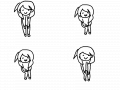 스트레칭하는 슈쨩 : ...... 스케치판 ,sketchpan