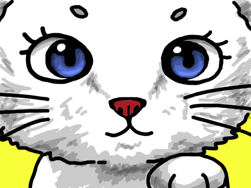 화이트냥이^^ : 하얀색으로 색칠했음ㅋㅋ 스케치판 ,sketchpan