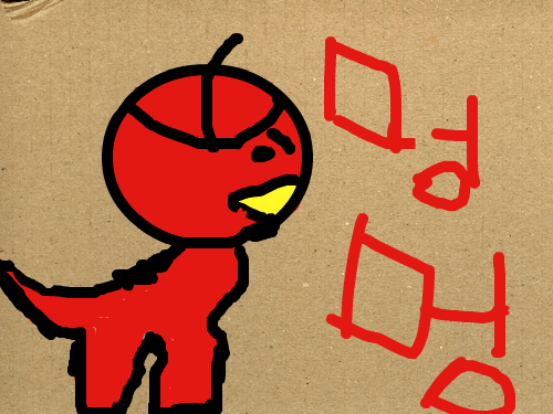 사과 개 : 사과와 개을 합친것입니다. 스케치판 ,sketchpan