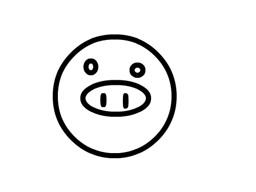 돼지 : 미친 돼지 스케치판 ,sketchpan