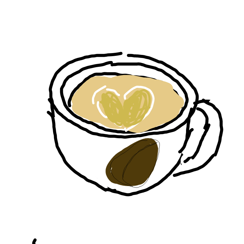 커피 : 커피 스케치판 ,sketchpan