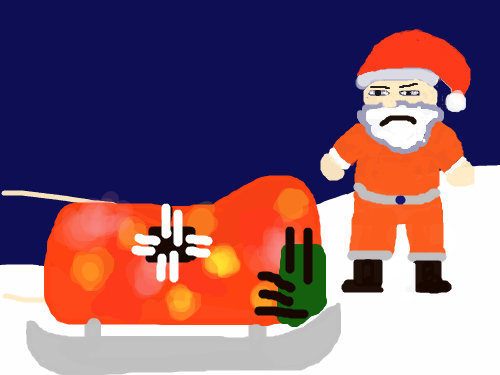 산타 : 산타가서있다 스케치판 ,sketchpan