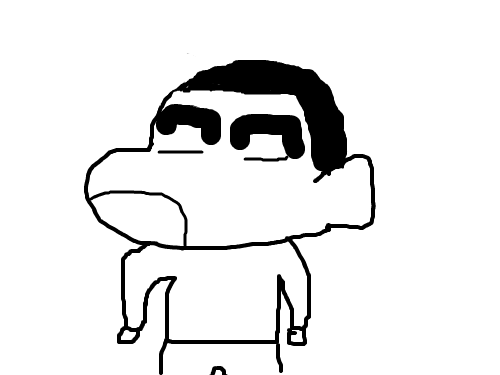 짱구 : 하품하는 짱구 스케치판 ,sketchpan