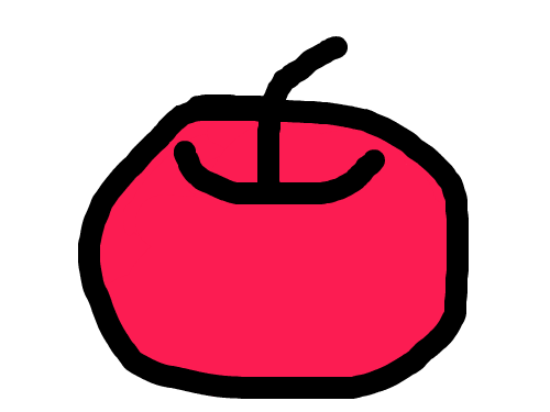 사과연습 : 사과를 그렸습니다. 스케치판 ,sketchpan