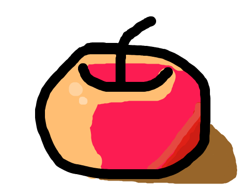 명암사과연습 : 사과를 명암에 맞게 그렸다. 스케치판 ,sketchpan