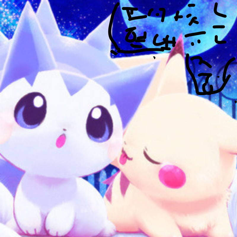 피카츄♥파.. : 피카츄♥파치리스 스케치판 ,sketchpan