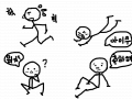 달리기 : 졸라맨의 달리기 스케치판 ,sketchpan