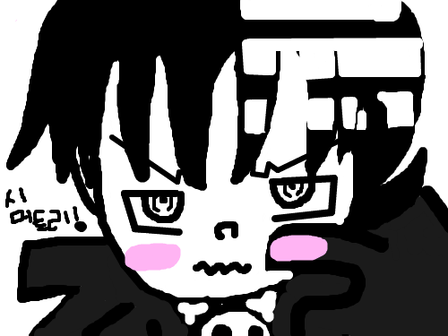 데스 더 키드!! : 너무 못그려 죄송합니다... 이그림은 시머트리를 본 키드의 얼굴입니다. 스케치판 ,sketchpan