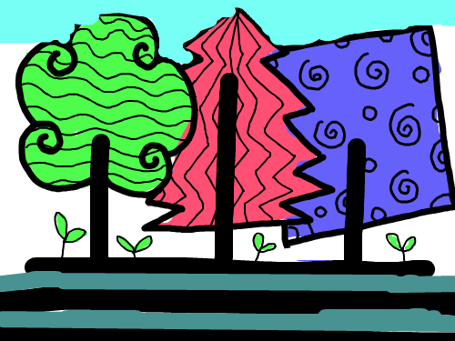 부흥-나무 : 조용한 나무 스케치판 ,sketchpan