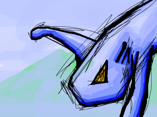 괴물이라능 : 마우스로만 그린 순수품 스케치판 ,sketchpan