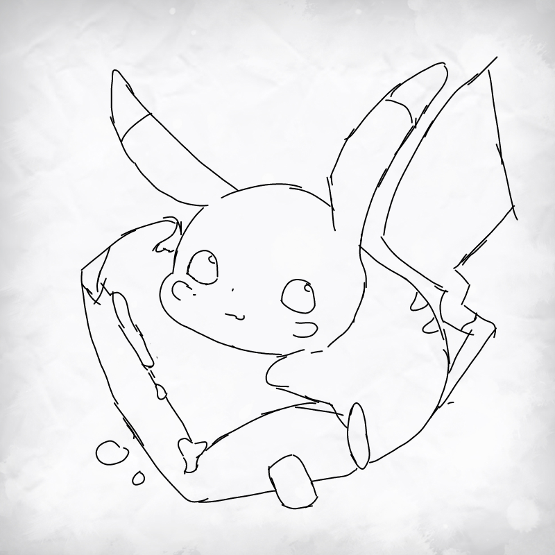 피카츄 그.. : 피카츄 그리기 !!!(색칠은 건너 뜀 ㅋ) 스케치판 ,sketchpan