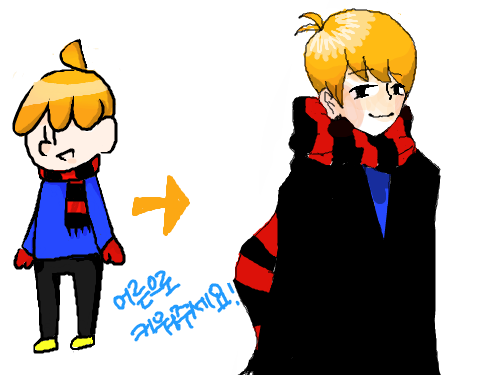 남좌라면 : 블랙코트아입니꽈 스케치판 ,sketchpan
