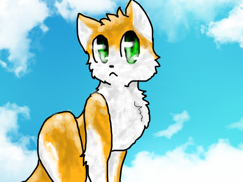 ??? : I drew a picture of an orange cat. 스케치판 ,sketchpan