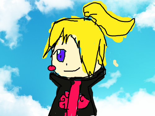 Deidara Cuteness! : I couldn't find the right skin color... >. 스케치판 ,sketchpan