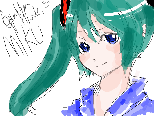 처음그린 미쿠 : 처음 가입해서 그려보내요 ㅎㅎ 잘부탁드립니다!:) 스케치판 ,sketchpan