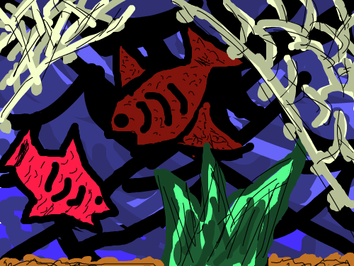 smells fishy : idk what to say fish? 스케치판 ,sketchpan