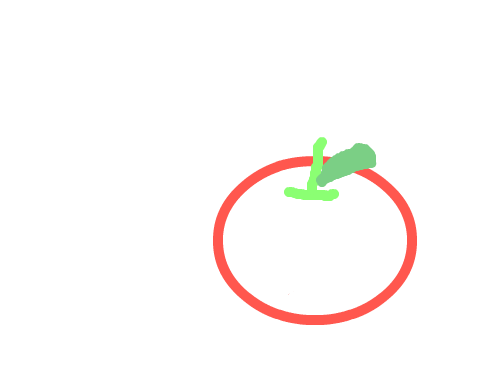 명산 렘 : 사과를 그렸다. 스케치판 ,sketchpan