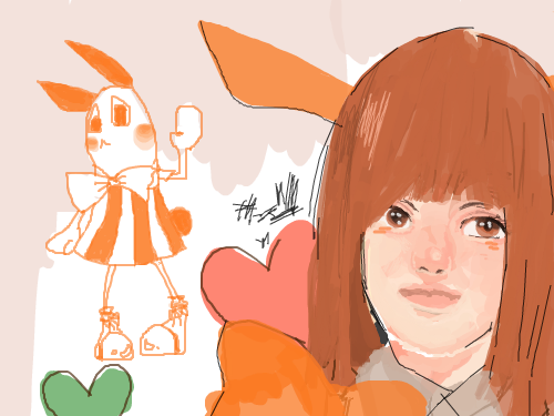 의인화 : 토끼가아니라돼끼가됫네요.. 스케치판 ,sketchpan