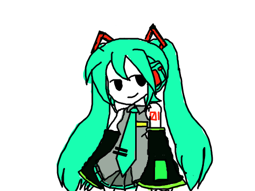 미쿠채색 : 처음이라서 좀 못하지만.............. 스케치판 ,sketchpan