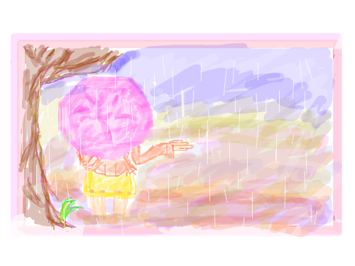 비오는 날 : 비오는 날의 우산!??? 스케치판 ,sketchpan