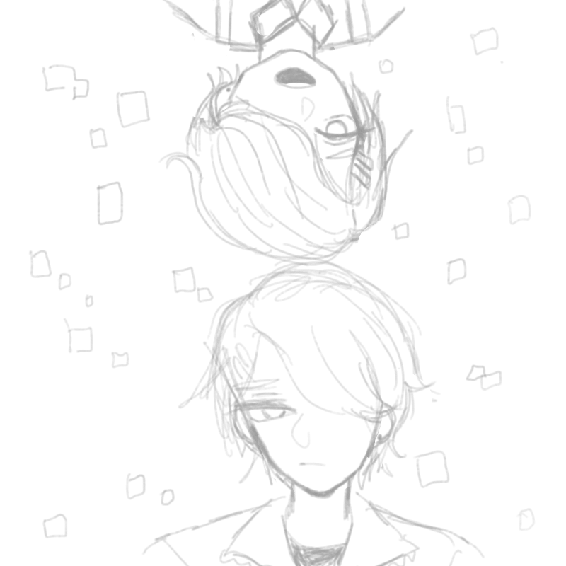 자캐 어릴.. : 자캐 어릴때와 클때 스케치판 ,sketchpan