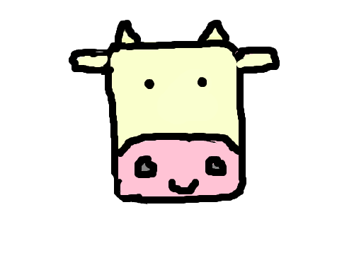 웃고 있는 소 : 귀여운 소 스케치판 ,sketchpan