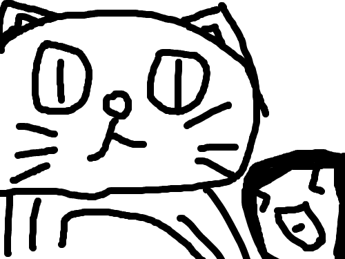 마우스작품 : 고양이이와컴퉁이 스케치판 ,sketchpan