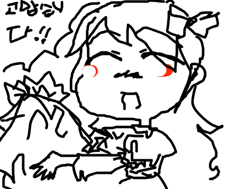 829-김영서 : 토끼만세~~~~하하하 즐거운 하루 스케치판 ,sketchpan