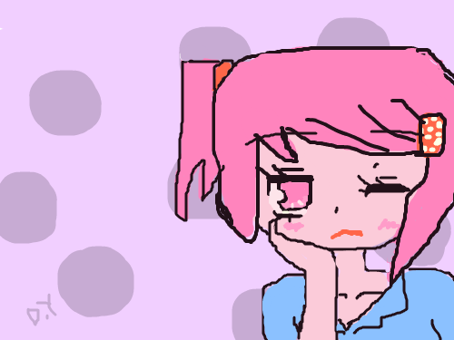 생각 : 어떤아이가생각을한다. 스케치판 ,sketchpan