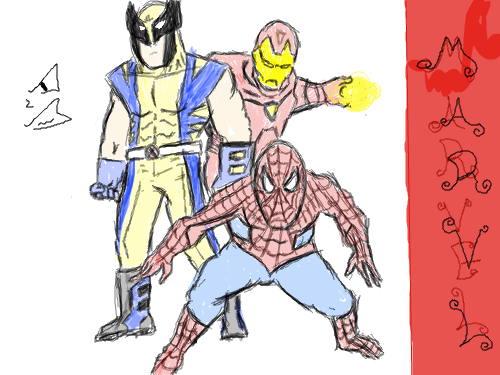 marvel : zzzzzz 스케치판 ,sketchpan